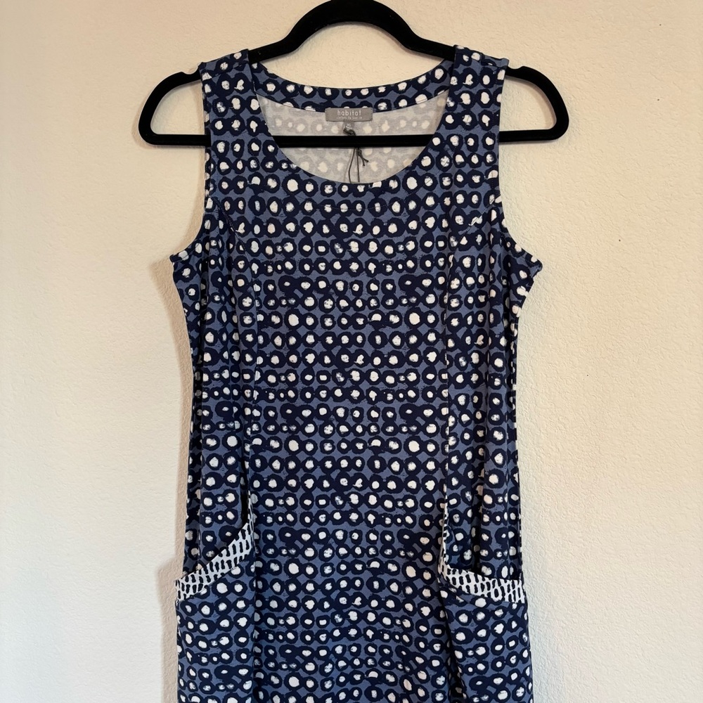 Habitat Swing Pocket Dress Navy Dot NWT - Picture 4 of 10